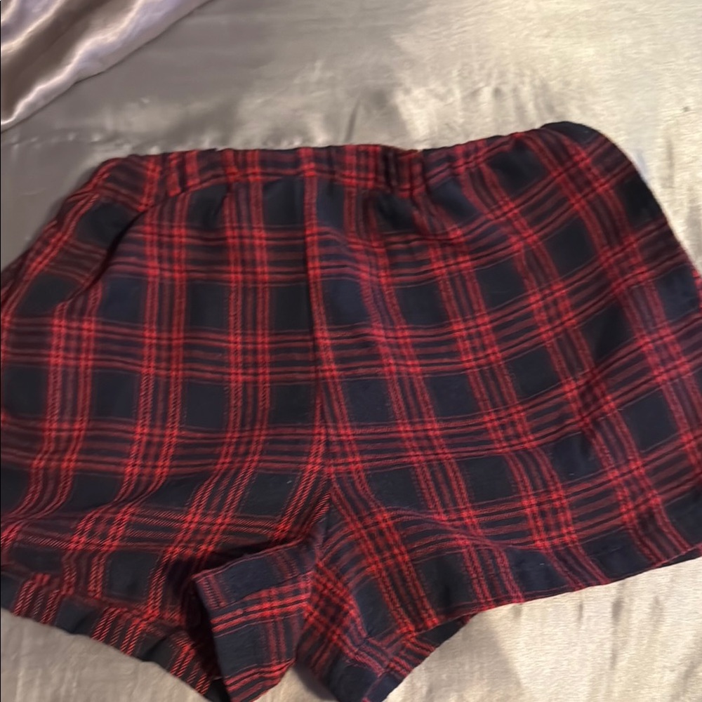 Plaid Women's Shorts - Red and Black